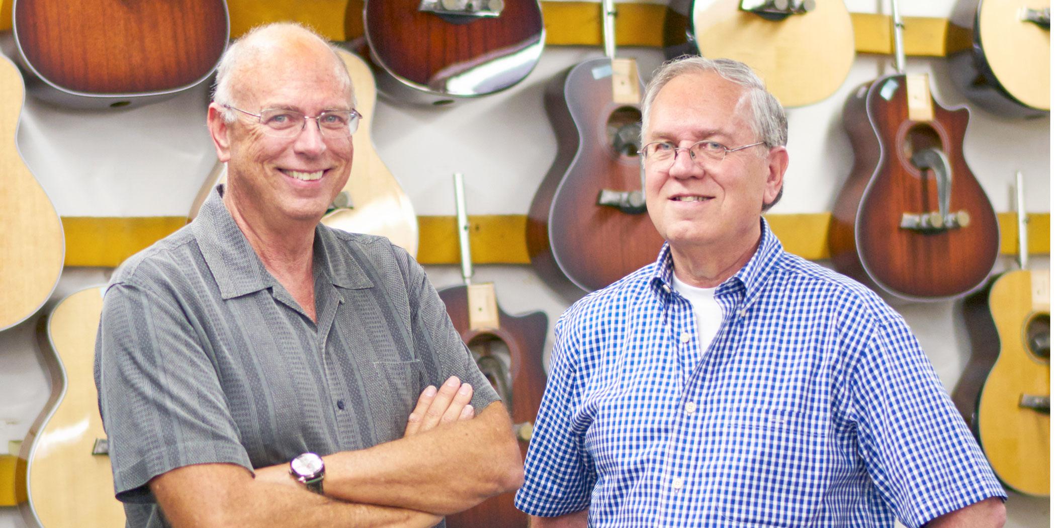 Bob Taylor and Kurt Listug, Taylor Guitars owners (Photo: Jeff Berlin)