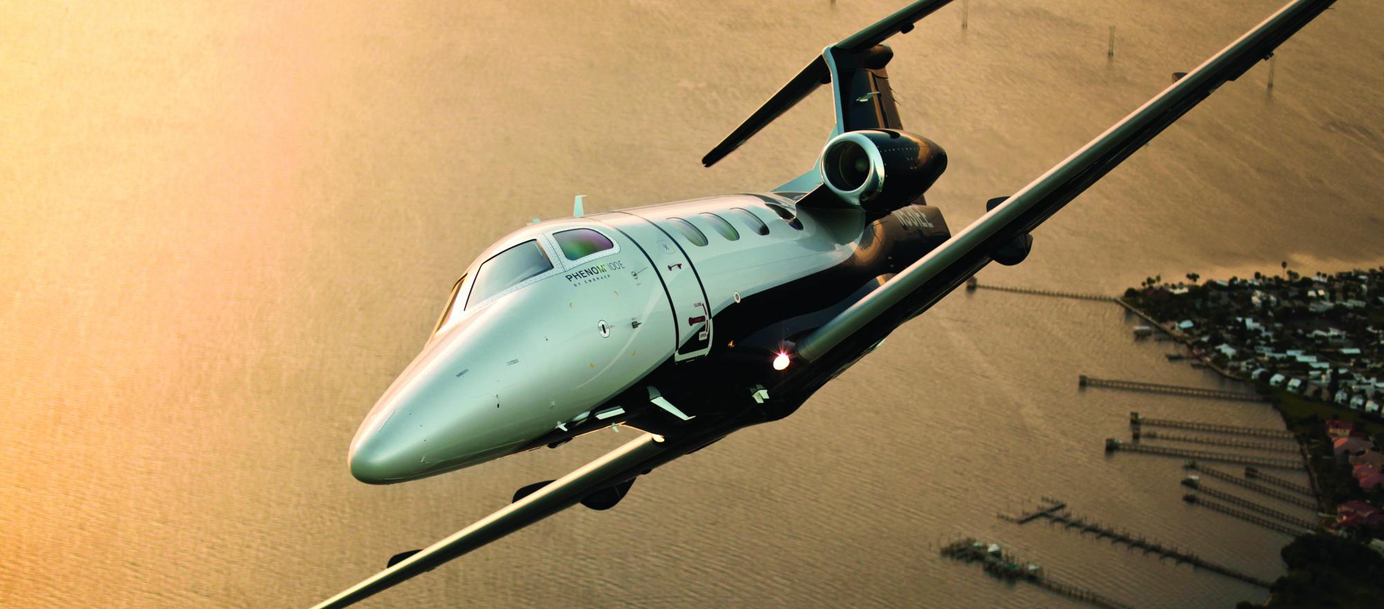 Compared with the Cessna Citation Mustang, the Phenom 100 cruises 50 knots faster and weighs 1,000 pounds more (at maximum takeoff weight)