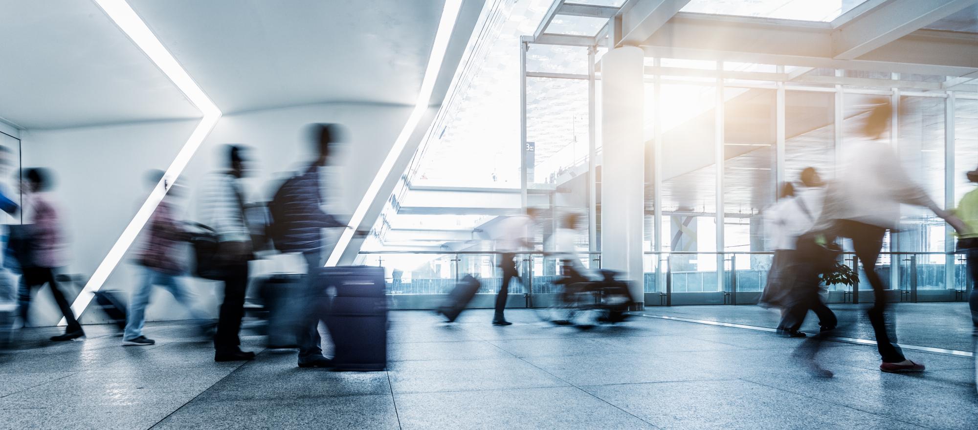 Airport crowd