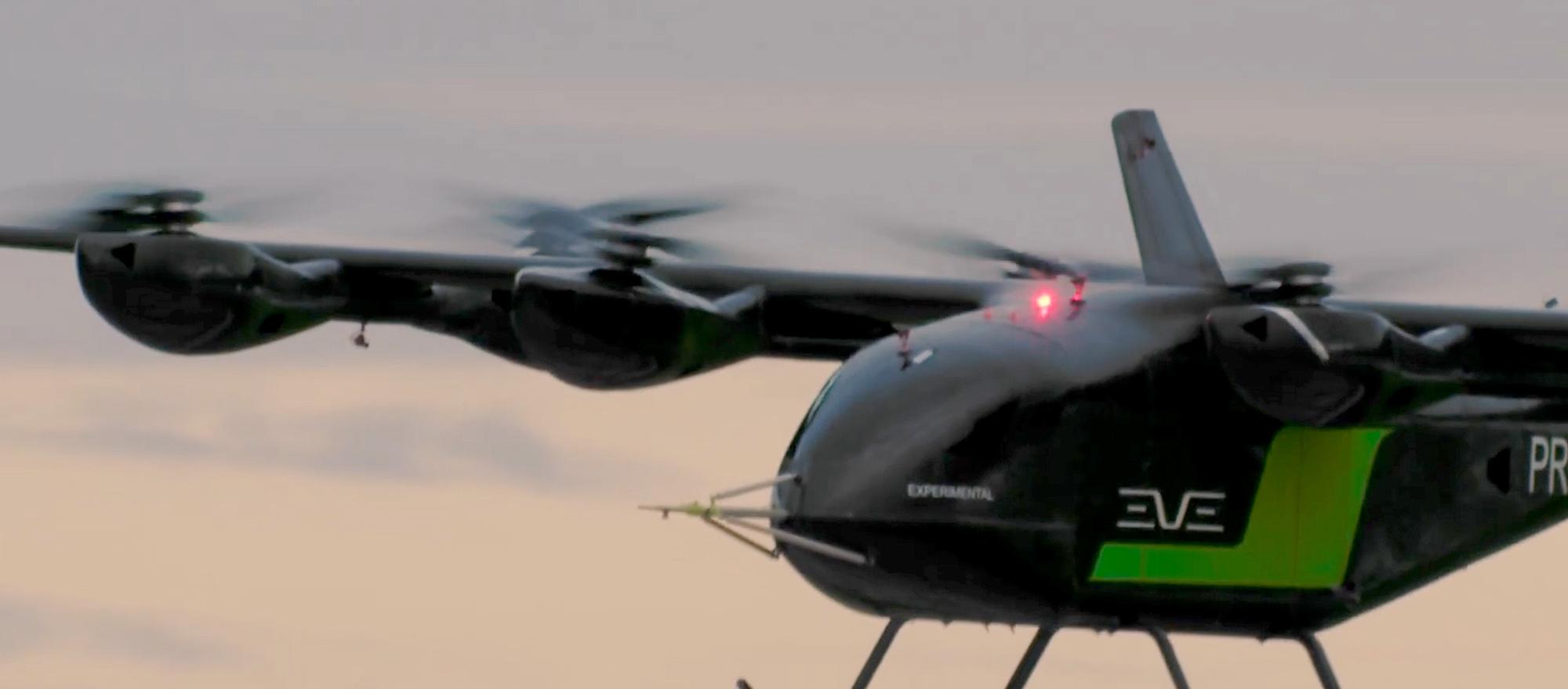 Eve eVTOL aircraft prototype in flight tests