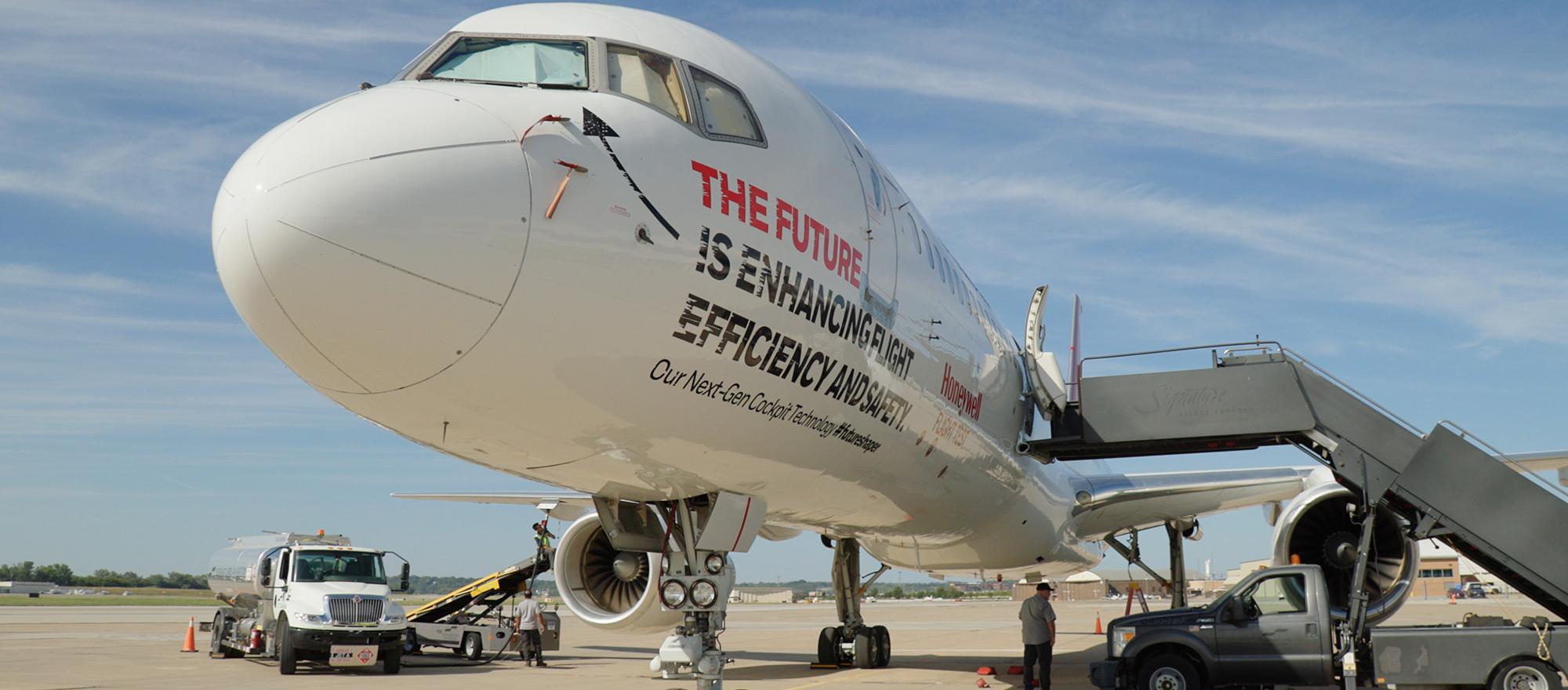We Fly On Honeywell's Boeing 757 and Experience Its New Runway