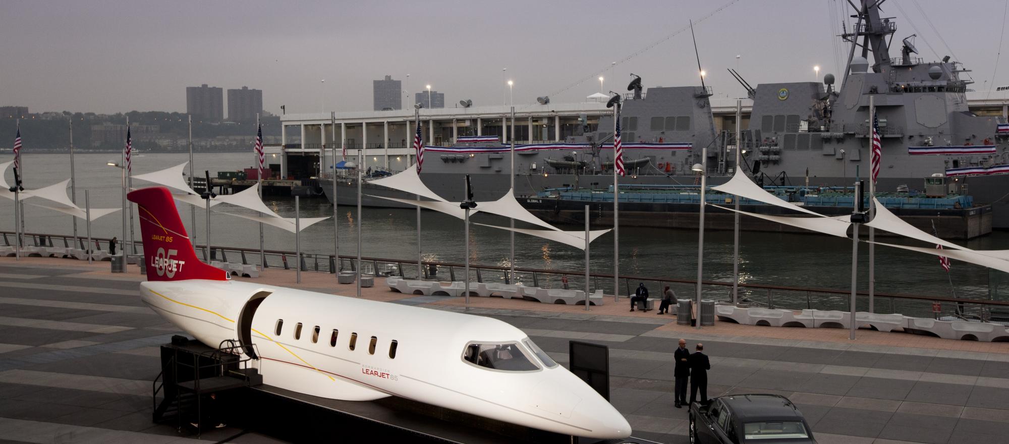 Learjet 85 Unveiled at Intrepid Museum in New York City Photo Credit:  Jason Tinacci