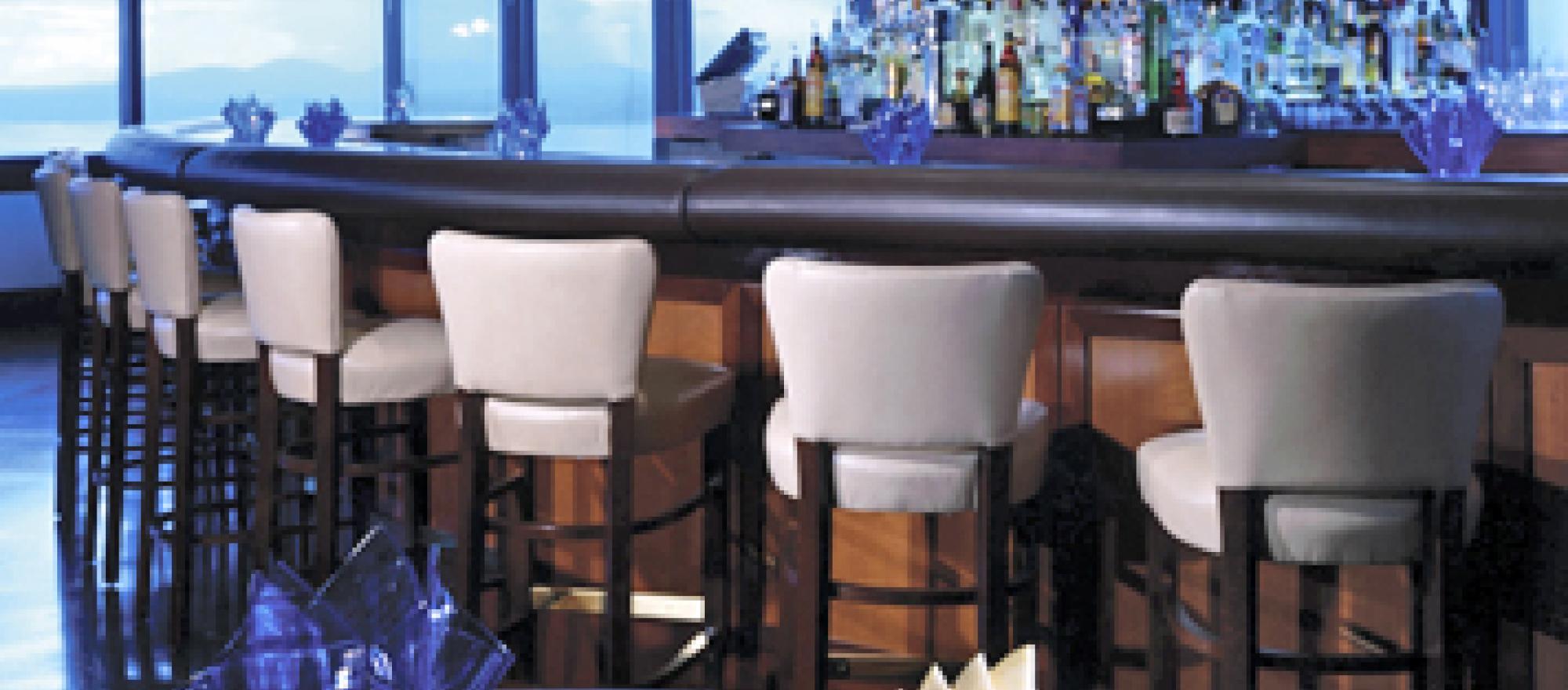 The bar at the elegant Columbia Tower Club, which occupies the top two floors