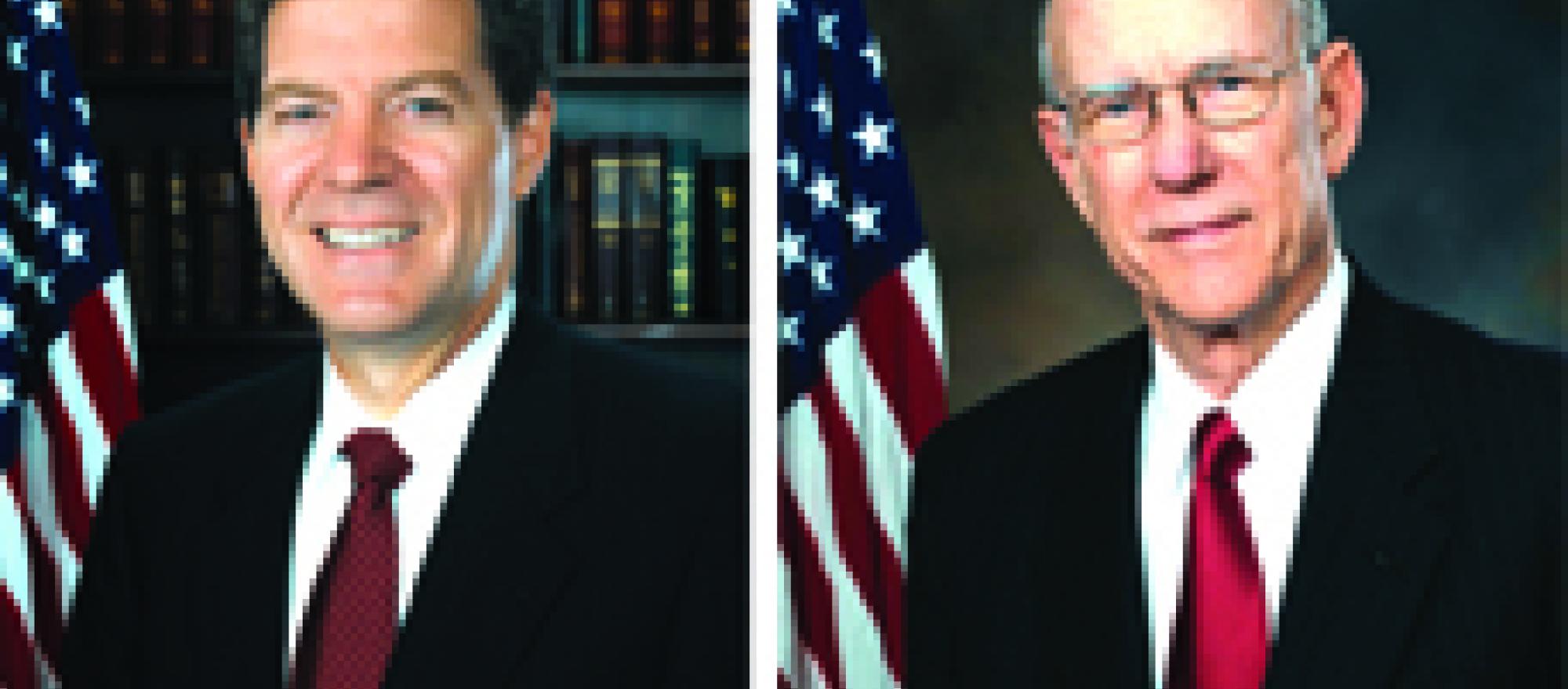 Senator Sam Brownback (R-Kan.) and Senator Pat Roberts (R-Kan.)
