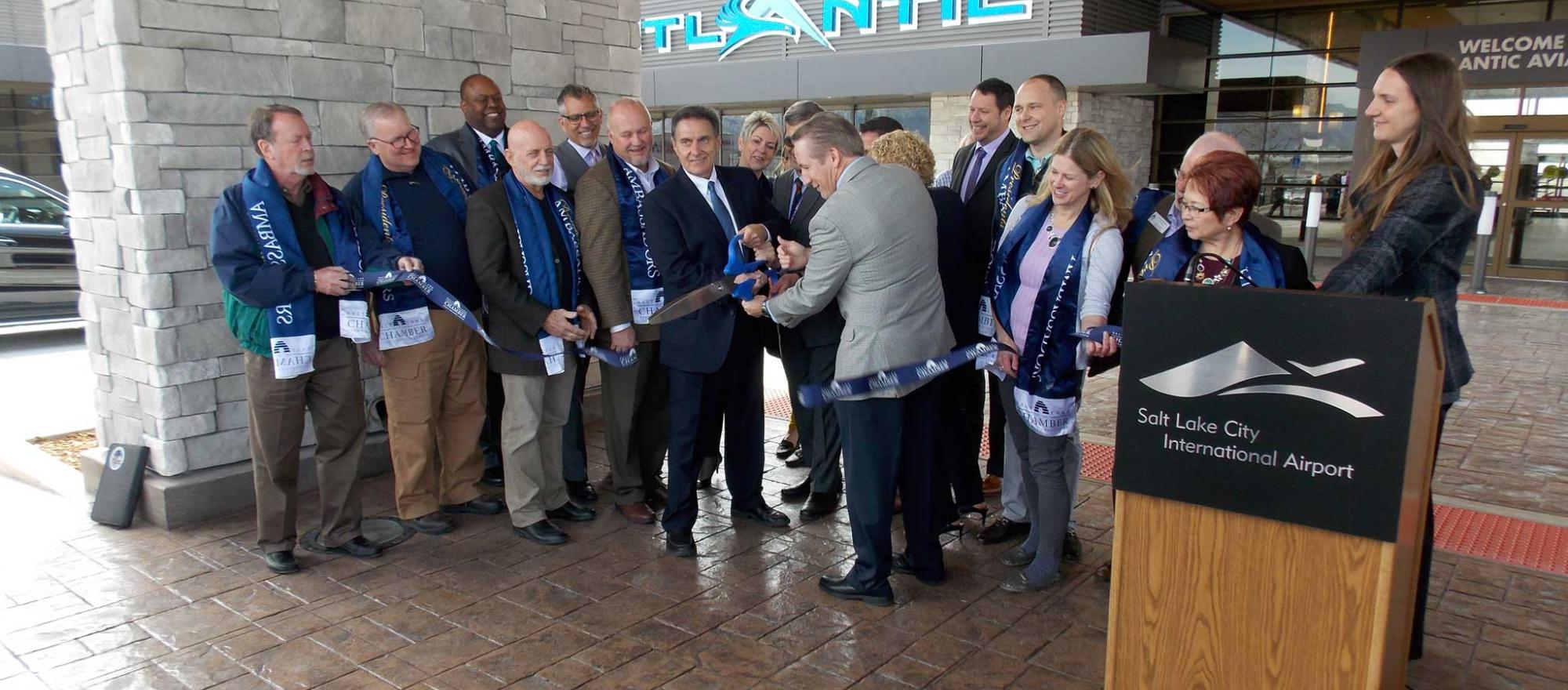 Ribbon cutting ceremony at Atlantic's new SLC facility