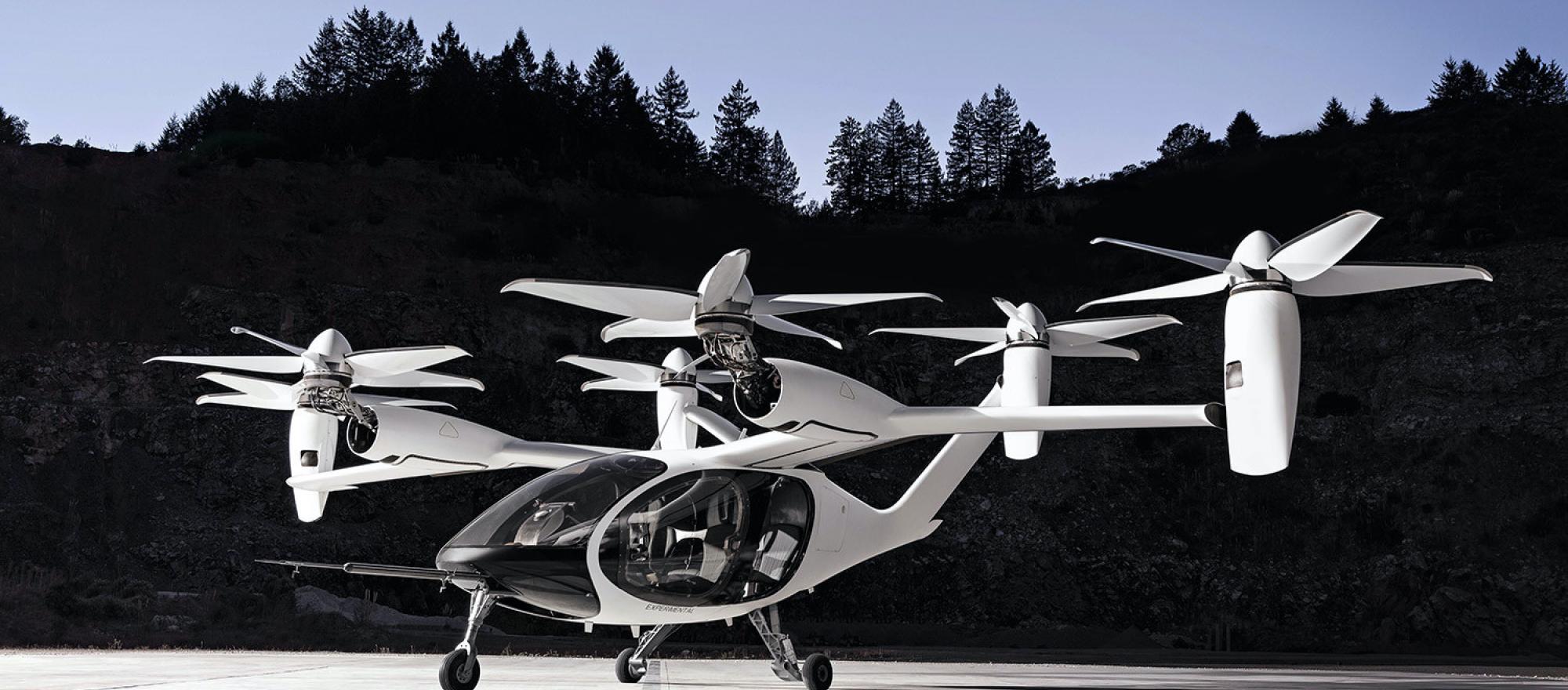 Joby Aviation's eVTOL will be capable of reaching a speed of 200 mph and fly 150 miles on a single charge. (Photo: Joby Aviation)