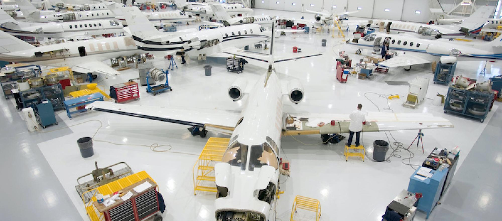 Textron Aviation officials declined to say whether workers at its 11 U.S. service centers are affected by the furloughs. (Photo: Textron Aviation)