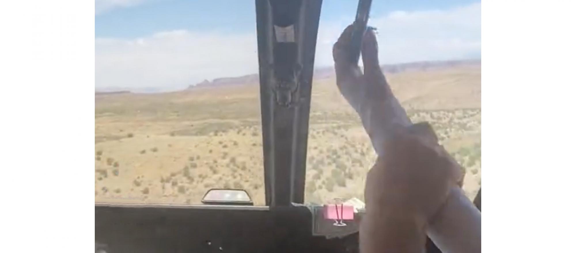 A viral video shows a passenger reaching for a rotor brake during helitour flight