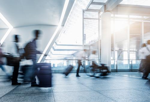 Airport crowd