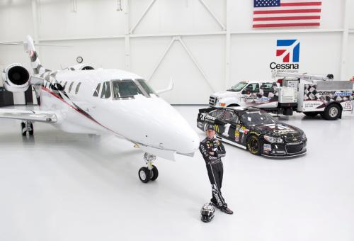 Jamie McMurray, NASCAR Driver in front of the Citation X