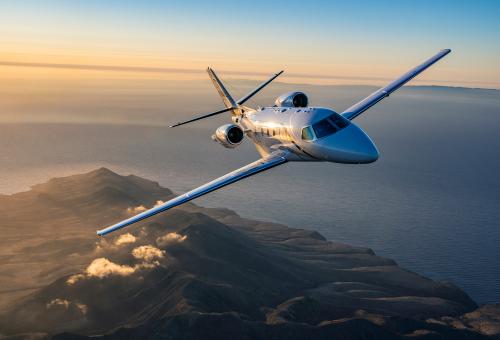 Cessna Citation Ascend in flight