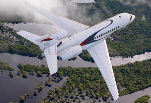 Falcon 5X in flight