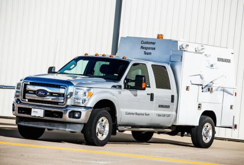 Bombardier mobile response team truck