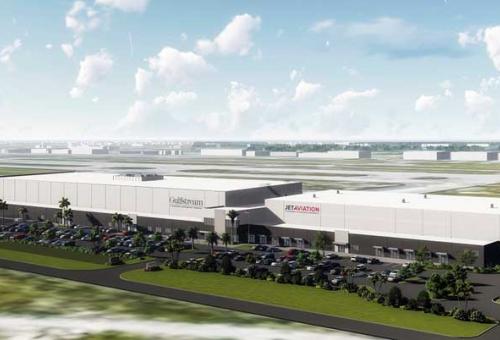 Artist rendering of planned Jet Aviation/Gulfstream Complex at PBI