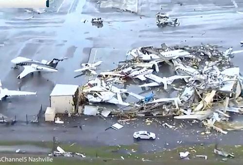 Nashville airport tornado damage
