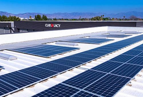 Solar array at Clay Lacy Aviation VNY