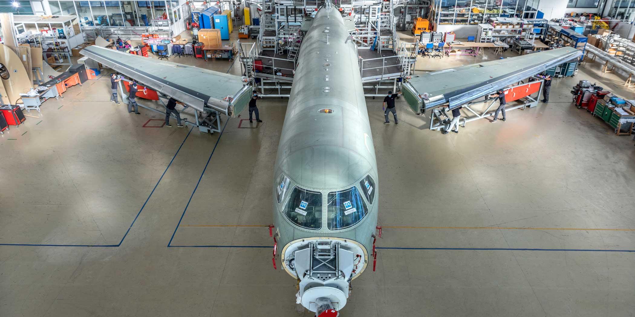 Final assembly of the 6X at Dassault’s Bordeaux-Mérignac factory in France.