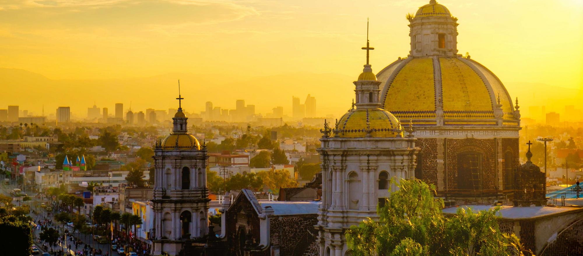 A scenic view of the Mexico city skyline from the Basilica of Guadalupe. (Photo: Adobe Stock)