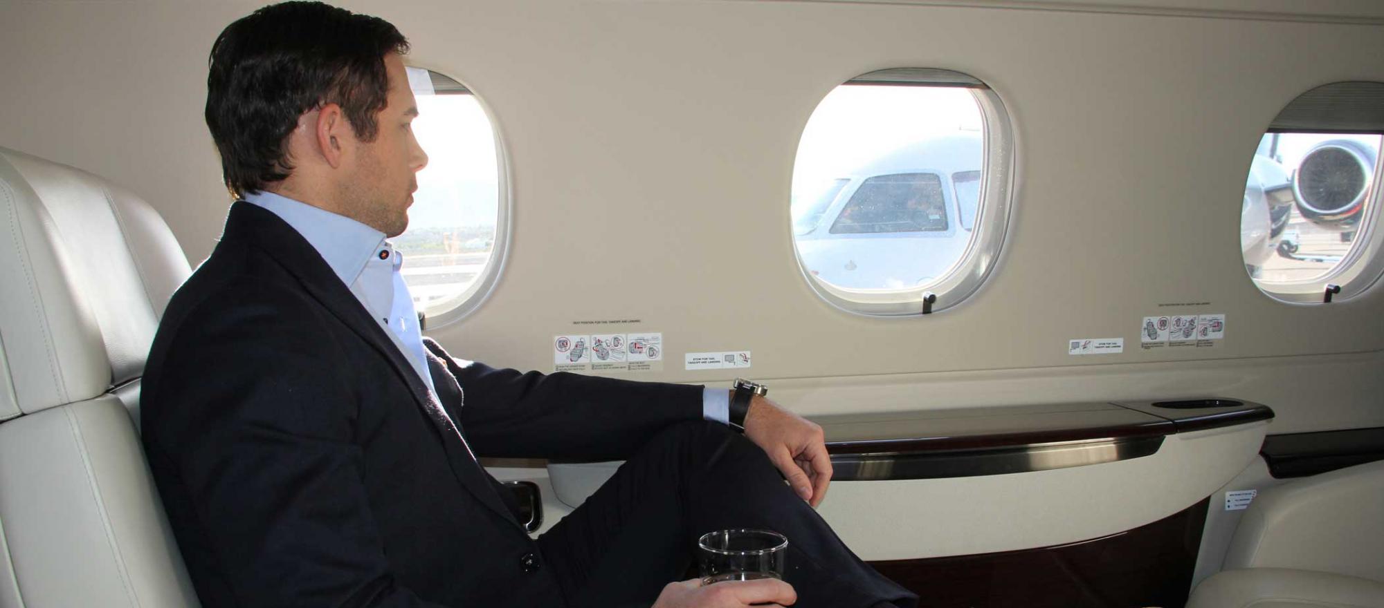 man in business jet