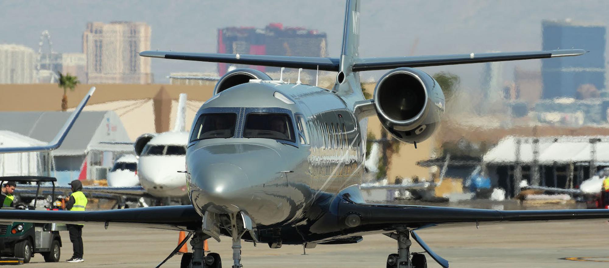 Gulfstream G100 Astrajet on arrival