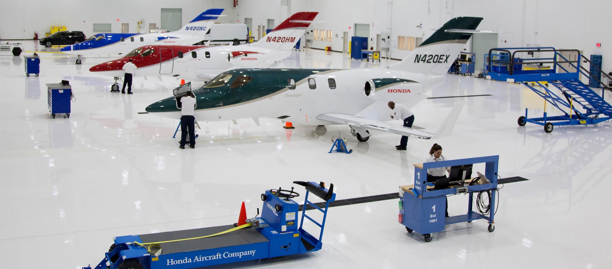 HondaJets in maintenance facility