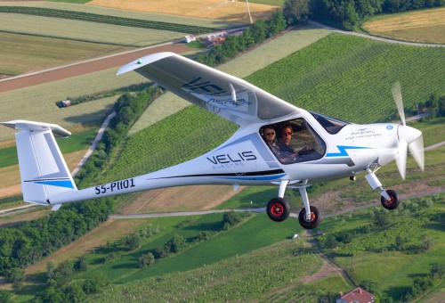 Pipistrel's Velis Electro is a two-seat electric-powered aircraft.