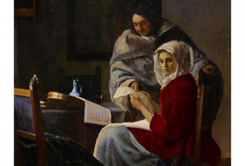 Johannes Vermeer, Girl Interrupted at Her Music (detail), ca. 1658-59
